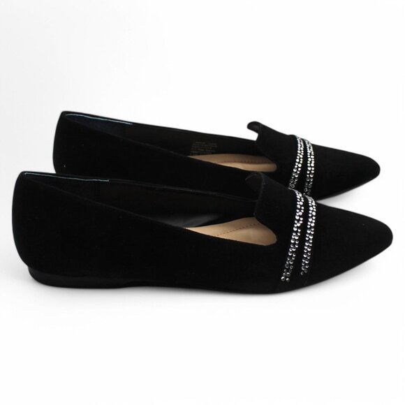 Alfani Womens Poee Strap Leather Slip on Smoking Loafers Black - Picture 3 of 8